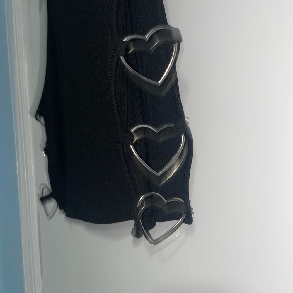 Adika Black Tank Top with Side Buckles - Picture 4 of 4